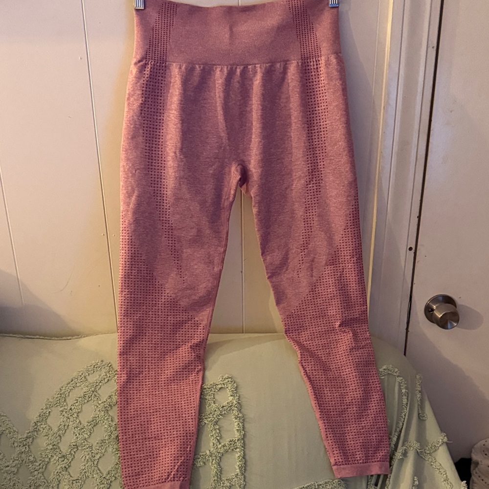 Womens Seamless Pink Leggings